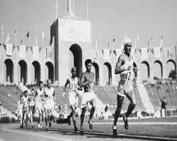 He was born on the day of the 1932 Los Angeles Olympic Marathon.